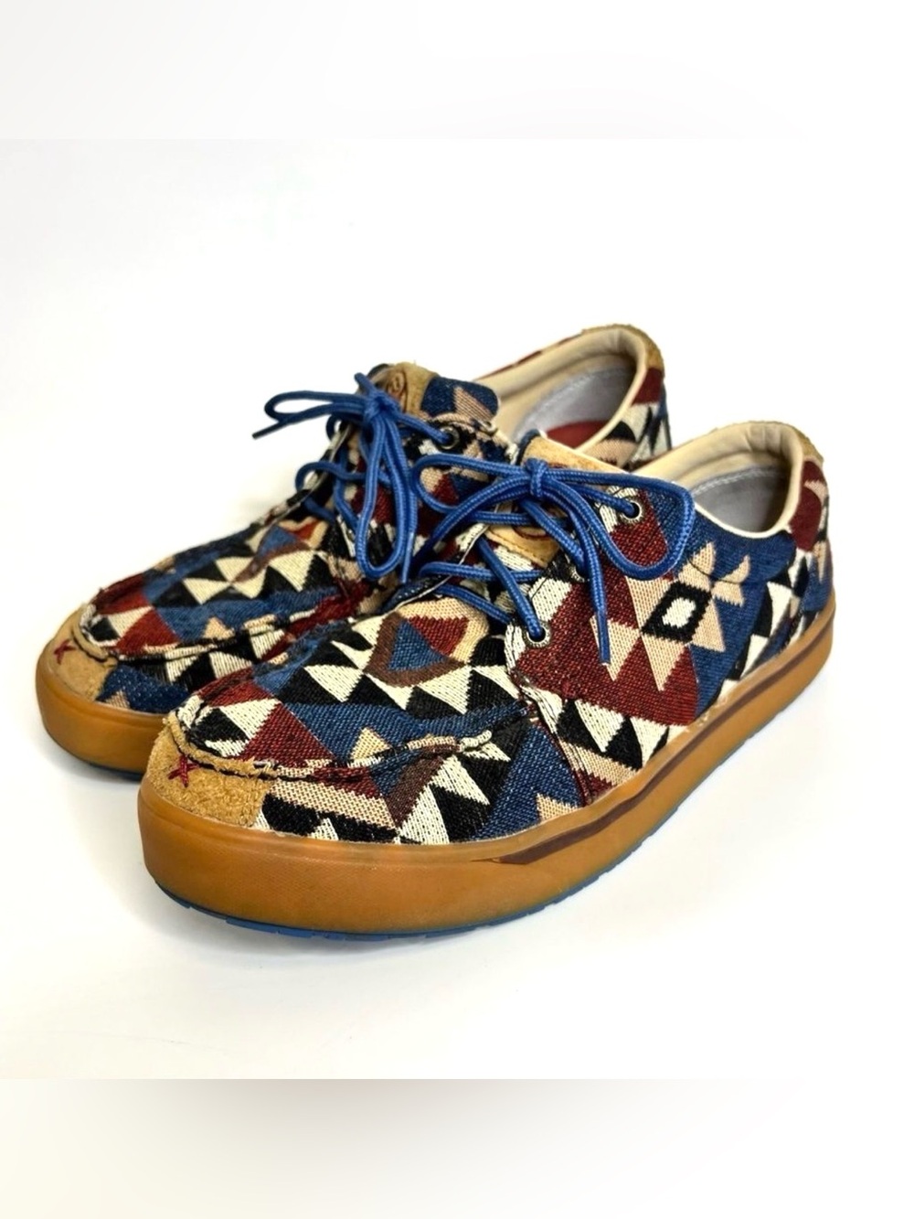 Twisted X Hooey Loper Casual Laced Shoes Western Graphic Canvas Men’s 10.5